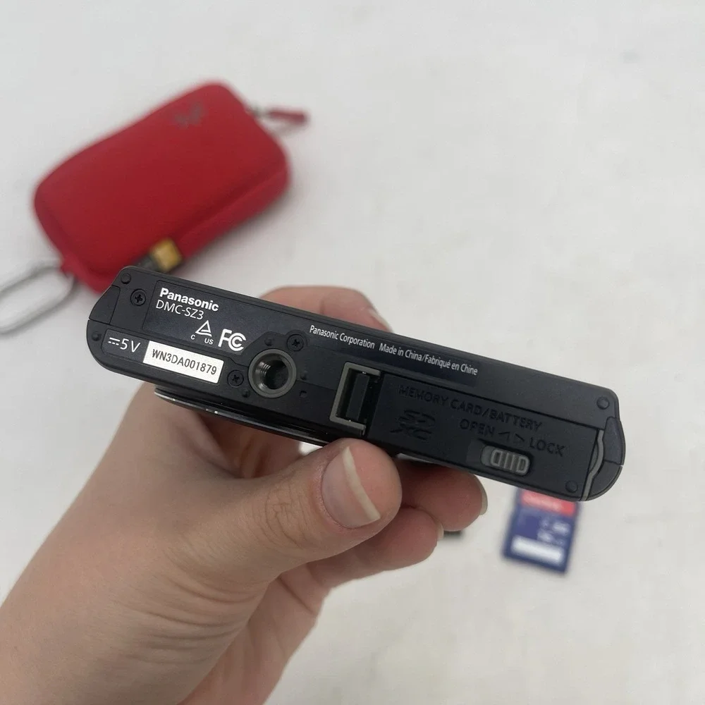 Panasonic Lumix DMC-SZ3 Compact Digital Camera Black Untested Battery & SD Card